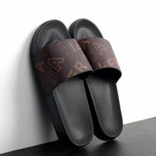 Men's Slippers, Fashionable Slippers With Special Letter Design, Soft EVA Flat Non-Slip House Slippers, Men's Summer Beach Slippers, Super Comfortable Non-Slip Men's Casual Slippers, Very Suitable For Daily Wear