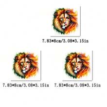 1pc/2pcs/3pcs Animal Girl Heat Transfer Stickers, Yin Yang Face, DIY Gift, Clothing Decorative Material, Iron-On Heat Press DIY Patches For Garment, T-Shirt, Hoodie, Cushion, Bag - Multicolor - View 4