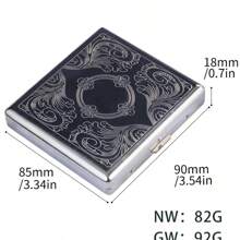 Thick Metal Cigarette Box Storage, Carved Patterns, Personalized Creativity, Flip Metal Cigarette Holder, Portable Box