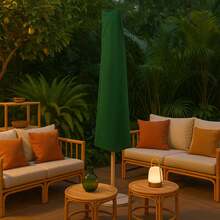 Well Home Capas para guarda-chuva 175x28x50cm em PEVA verde escuro com acabamento preto e bolsa de transporte. Frete grátis 24/72h.