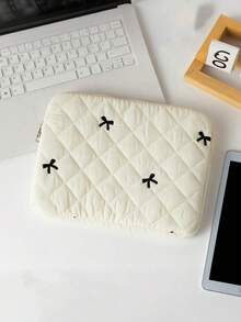 1 件涤纶马卡龙色菱形刺绣蝴蝶结 11-16 英寸平板电脑保护套，轻巧贴合 - 彩色 - 查看 15