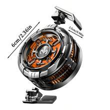 MEMO CX08 2025 新款磁吸式散热片，快速降温手机散热器，[5V-3A] 15W 充电器适配器供电，无需电池，大功率适用于智能手机、平板电脑、直播、游戏，附带 4 个游戏指套 - 橘色 - 查看 4