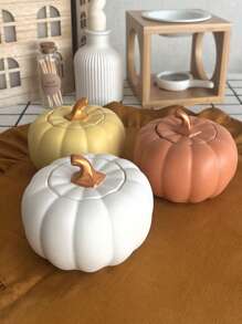 2pcs Halloween Pumpkin Silicone Mold Set | Creative Storage Box Shaped, Mirror-Smooth Interior, Tear-Resistant Thick Rim | Bulk Production Of Resin Decor / Gypsum Crafts, Halloween Bestseller, Professional Handcraft Studio Tool, Suitable For Candle / Cement / Polymer Clay