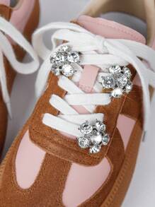 6 pièces/set Clips de mode en métal argenté pour accessoires de chaussures, décoration de chaussures amovible en alliage de zinc brillant. Convient pour les chaussures de sport et les chaussures en canevas, s'adapte à diverses occasions