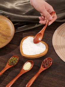 1/4PCS Small Wooden Spoons, 5.7Inch/14.5cm Honey Spoons For Tea, Wooden Honey Teaspoons For Coffee, Little Tiny Wood Spoons, Mini Table Spoons For Jar & Condiment, Wooden Spoons For Eating - Orange - View 3