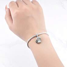 CYCUFF 1 Pc Silver Plated Fine Charm Black Cat Raccoon Butterfly Pendant For Original Bracelet Necklace DIY Jewelry Making Fit Women Birthday Gift