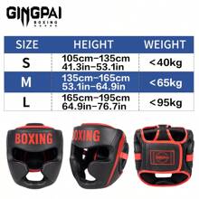 GINGPAI Casque de protection professionnel de boxe pour adultes et adolescents, pour l'entraînement de Muay Thai et de Taekwondo, pour hommes et femmes