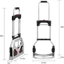 Hand Truck Aluminum Foldable Hand Cart With 6" Wheels 220 Lbs Capacity - 180lbs/Steel - View 5