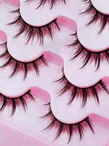 5对小恶魔风格漫画假睫毛 - 超轻盈仙女发型，完美打造自然裸妆和日常眼妆 - 尖尾漫畫款 - 查看 9