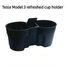TRTY Y 型中控台杯架带烟灰缸收纳盒，车载杯架限位器，杯架保护器，内饰配件，硅胶扶手隐藏式立式抽屉收纳盒，适用于特斯拉配件，也是新年、情人节、复活节、父亲节、圣诞节、生日的绝佳礼物