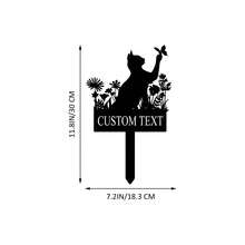 1个定制猫咪花园纪念插牌，可定制名字和日期，个性化金属猫咪墓碑，金属花园插牌，猫咪纪念牌匾，宠物走失纪念礼物，猫咪礼物，《爱宠大机密》主题，个性化礼物，宠物离世纪念礼物 - 黑色 - 查看 10