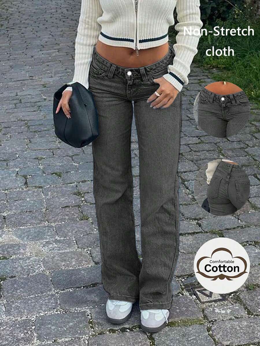 Quần Jeans Nữ ... - Màu xám đen - Xem 1