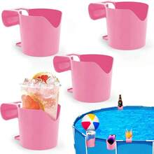 Portavasos para piscina, portavasos de plástico, adecuado para piscinas, portavasos de piscina de estilo de verano, adecuado para fiestas de verano, adecuado para la mayoría de las piscinas con estructura, incluye múltiples componentes - Accesorios de piscina. - Multicolor - Ver 6