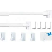 Curtain Window Rods - White - View 1