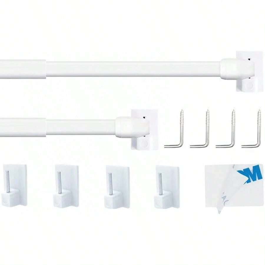 Curtain Window Rods - White - View 1