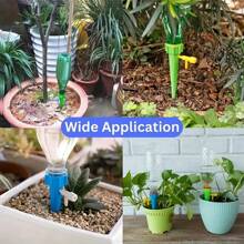 Self Watering Spikes: Automate Your Plant Watering With Adjustable Slow Release Control Valve Switch!Automatic Drippers For Vacation - Adjustable Control Valve - Ideal For House, Garden, And Office Plants(Random Color)