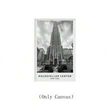 1Pc New York Travel Gift, International Cities Famous Tourist Attractions Poster Black And White Traveling Wall Art Decor Travel Aesthetic Canvas PrintsBlack And White Photos, Gallery Wall Landmark Set