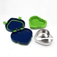 1pc Cartoon Heart-Shaped Plastic Bento Box,School Supplies