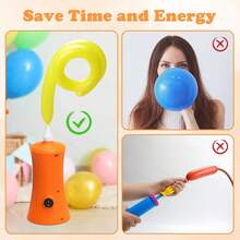 ID IDAODAN Balloon Pump Electric Air Pumps For Long Balloons, Electric Air Balloon Pump, Balloon Inflator For Foil Twisty Animal Balloons In Birthday Party For Decorations - 美規A型插(110-127V) - 查看 3