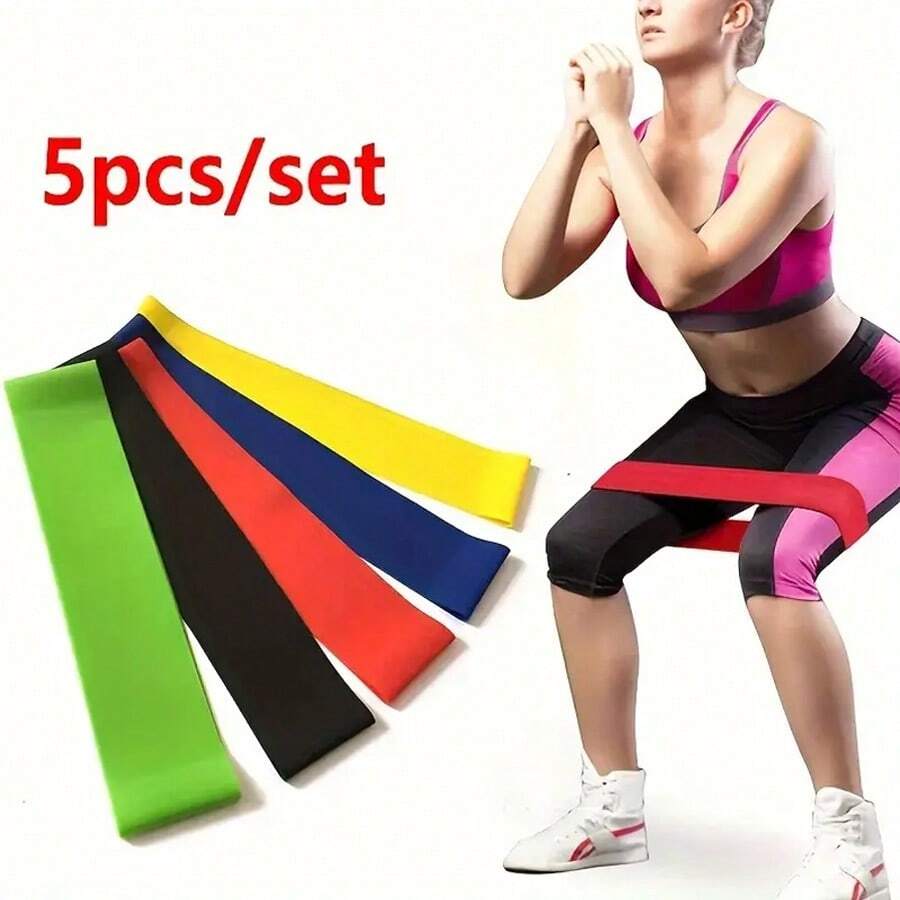 1pc/5pcsDifferent Resistance Bands Yoga Band Fitness Exercise Training Hip Tension Band Leg Squat Dance Elastic Loop Stretch Band, Gym,Sport, Gym, Home Exercise, Strap Gym, Resistance Bands
