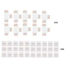 4-Pin LED Light Strip Connector Kit For 5050 10mm Wide Light Strip, Including 8 Types Of Solderless Accessories (Total 80 Pieces), RGB Extension Cable, LED Jumper, Bi-Directional RGB Splitter Cable, L Connector, T Connector, Gapless Connector, 4-Pin Male Connector, LED Strip Clip, Providing Most Parts For DIY Lighting Projects