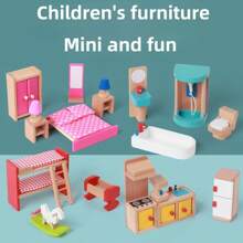 Juego de mini modelos de muebles, juguetes de casitas de juego para niñas, accesorios para el salón de preescolar en el jardín de infantes