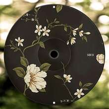 1pc 2D Floral Pattern Retro Style Reusable 8-Inch Round Metal Plaque, Green Leaves & Vines Decor, Suitable For Home & Wall Art, Ideal For Bar, Cafe, Club, Dorm - Perfect Gift, Random Hole Design