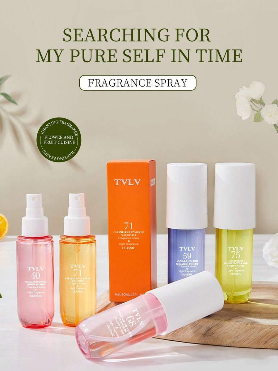 1PC-90ml Digital Fragrance Spray, Hair Fragrance, TVLV Fragrance Spray, 90ML Alcohol-Free Fragrance Spray For Hair And Body, Long-Lasting Fragrance Spray From Brazil