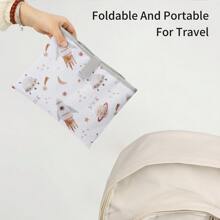 1 pieza Almohadilla plegable extensora de asiento de avión para bebés, cojín portátil impermeable y con dibujos animados para niños pequeños para viajar