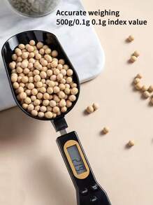 1 pieza Cuchara medidora digital multifuncional de alta precisión, báscula electrónica de 500g/0.1g portátil con pantalla LED, báscula electrónica pequeña para cocina doméstica