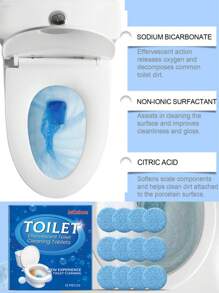 Toilet Cleaning Effervescent Tablets Daily Household Toilet Descaling, Toilet Cleaning, Deodorizing And Cleaning Effervescent Tablets