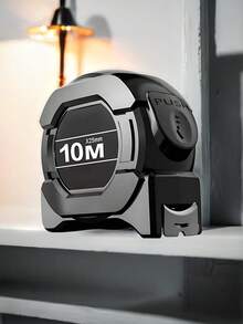 1PC Fluorescent Steel Belt Measuring Tape With Self-Locking, Retractable For 10 Meters, High Precision, Wear-Resistant, Perfect For Late Night Work And Measurement Tools For Craftsmen And Home Use - Black - View 2