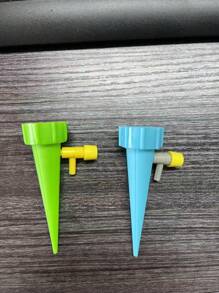 Self Watering Spikes: Automate Your Plant Watering With Adjustable Slow Release Control Valve Switch!Automatic Drippers For Vacation - Adjustable Control Valve - Ideal For House, Garden, And Office Plants(Random Color)