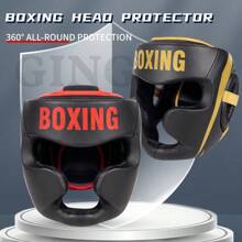GINGPAI Casque de protection professionnel de boxe pour adultes et adolescents, pour l'entraînement de Muay Thai et de Taekwondo, pour hommes et femmes