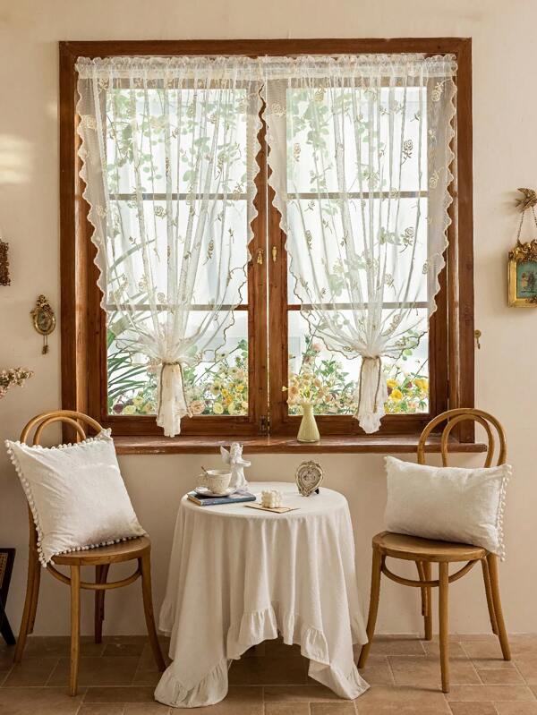 1 szt. Bohemian Sheer Curtain Panel, półprzezroczysta zasłona dzieląca pokój, dekoracyjna zasłona okienna do sypialni, salonu, wystroju domu, odpowiednia na wszystkie pory roku