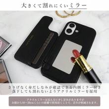 【 CECIL McBEE 正規品 】  16 ケース ミラー付き 「 キルティング 背面ケース 」 セシルマクビー アイフォン16 16 用 6.1インチ 背面 手帳型 カード収納 ブランド スマホケース (ブラック,  16) - なし - チェックする 3