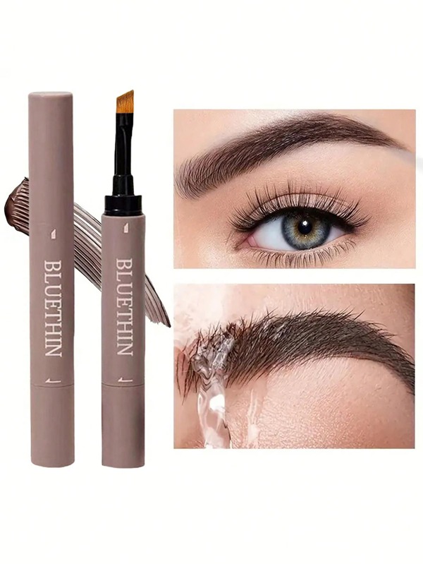 1pc Dual-Ended Eyebrow Pencil With Brush, Waterproof And Sweat-Proof, Smudge-Proof And Transfer-Proof