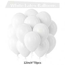 White Balloons 5/10/12/18 Inches, 10/30/50/70/90pcs White Latex Party Balloons Helium Balloons, Suitable For Weddings, Birthdays, Showers, Engagements, Wedding Anniversaries, Decorations, Graduation Celebrations, Bachelor Parties - White - View 13