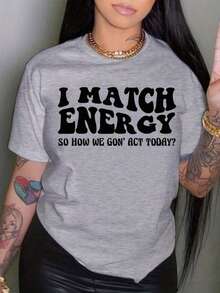 Don't Be Salty 短袖加大码 T 恤，女士休闲 T 恤可爱女孩服装