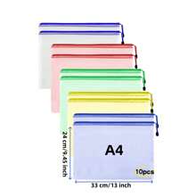 5/10 Stücke bunte PVC-Mesh-Reißverschlusstaschen, wasserdichte Dokumententaschen für Büro- und Schulbedarf, Klassenzimmer-Organizer, Brettspielaufbewahrung, Mehrgrößenauswahl, Taschen für Schulbedarf, Rückkehr zur Schule