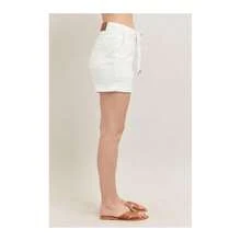 Full Size High Waist Cuff Denim Shorts Plus Size