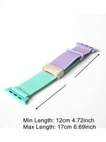 1pc Two Tone Sport Cute Watch Band Nylon Elastic Loop With Magnetic Clasp Compatible With Apple Watch Band 38mm 40mm 41mm 42mm 44mm 45mm 46mm 49mm For Woman Man,Compatible With Apple Watch Series10 9 8 7 6 5 4 3 2 1 SE1/2,18mm20mm22mm Girls Boys Braided Stretchy Replacement Wristband