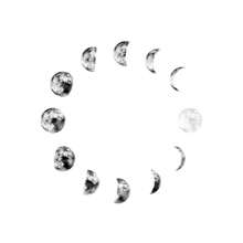 1 peça/3 peças pôsteres de arte de parede moldura opcional arte moderna em preto e branco pôster de fase da lua estética impressão em tela murais de parede adequados para salas de estar, bares, cafés, decoração de casa