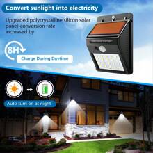 1/2/4pcs Outdoor Solar Lights,Easy To Install LED Wall Lights,Patio Lights With Motion Sensors,Solar Security Lights,Solar Powered Floodlights,3 Working Modes Street Lights,Wireless Outdoor Wall Lights,Suitable For Garden Lights,Porch Lighting,Garage Spotlights, Terrace Light