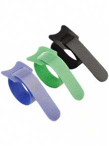 5 件/10 件/20 件可重复使用紧固电缆扎带、可调节钩环电缆扎带、多功能电缆管理电缆扎带、数据线整理器、电缆整理器、可调节电缆管理，适用于计算机、电视、电子产品，五种颜色