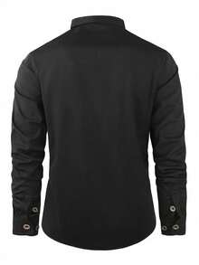 Men's Casual Cotton Cargo Shirt, Long Sleeve Camping And Hunting Shirts, Military Combat Shirt, Hiking Shirts, Fishing, Hunting Clothing - 查看 3