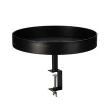 Well Home Round Tray Made Of Black Painted Metal - Ø 36cm, Depth 5cm - With Screw Fastening. Free Shipping Within 24/72 Hours.