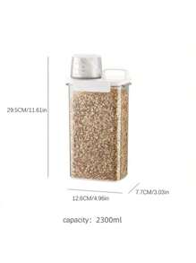 1 szt. Wiadro do przechowywania karmy dla zwierząt z miarką, pojemność 2800 ml, idealne do przechowywania karmy i przekąsek dla kotów i psów