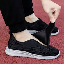 Comfortable Unisex Casual Sports Shoes With Adjustable Soft Sole, Suitable For Wide Or Swollen Feet