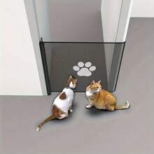 Retractable Pet Gate/Fence Dog Cat Safety Barrier For Indoor Stairs Hallway, No Drill Installation